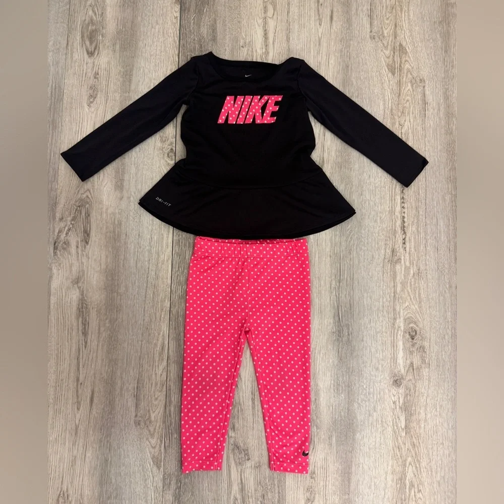 Nike Black and Pink Toddler Outfit